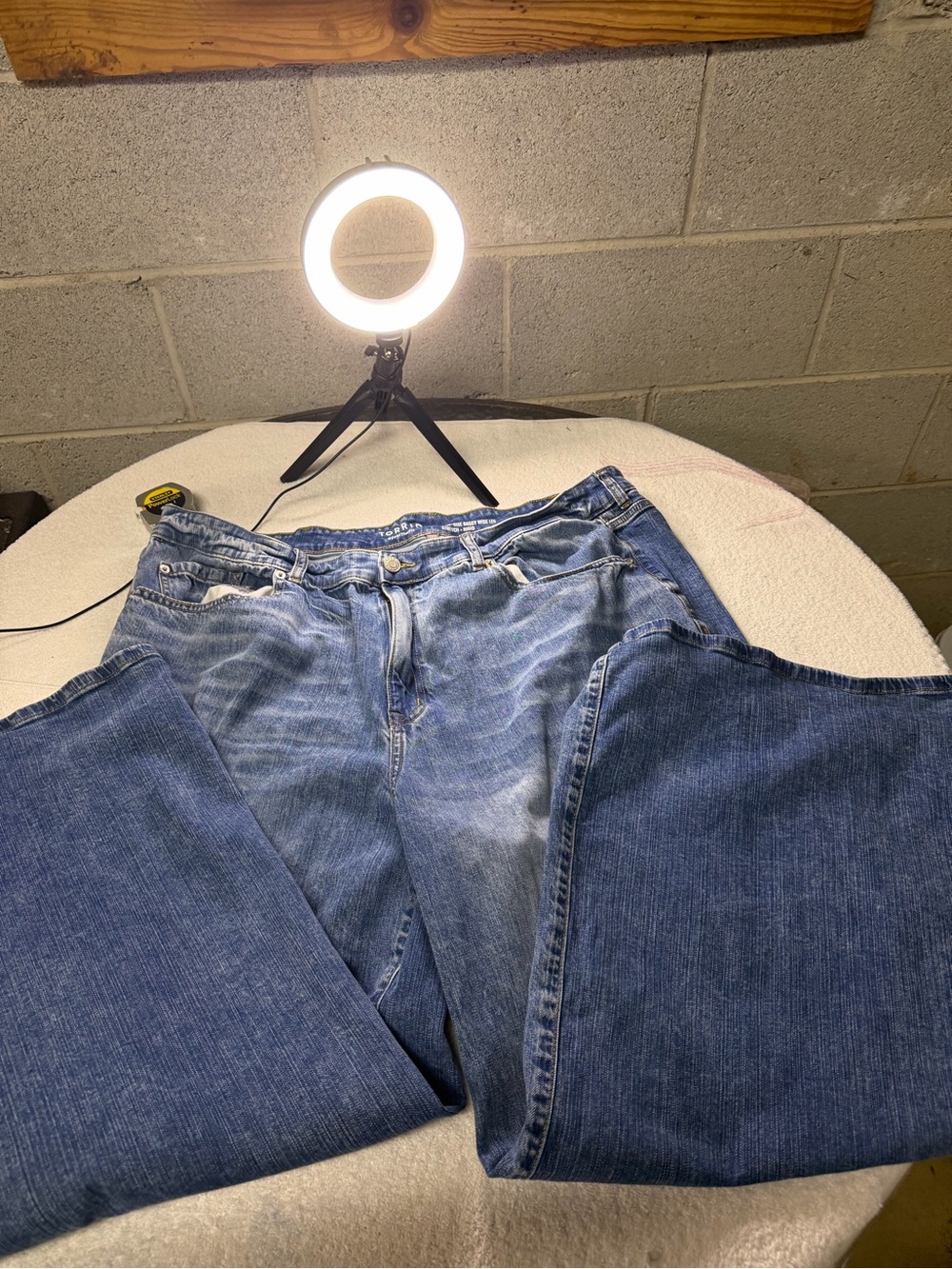 Torrid high rise baggy wide leg stretch & rigid size 24 jeans in medium wash